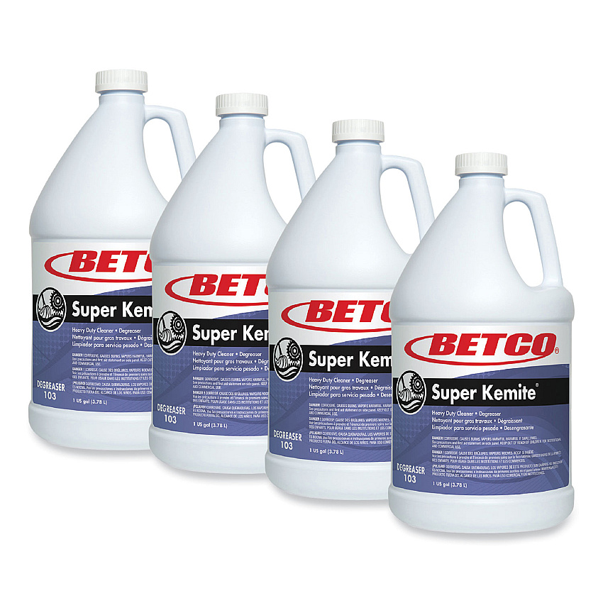 Betco Super Kemite Butyl Degreaser, Cherry Scent, 1 gal Bottle, 4/Carton (1030400)