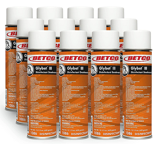 Betco Glybet III Disinfectant Ready-To-Use - 496 fl oz (15.5 quart) - Citrus Bouquet Scent - CFC-free, Deodorize, Pleasant Scent - Clear - 12 / Carton (10862300)