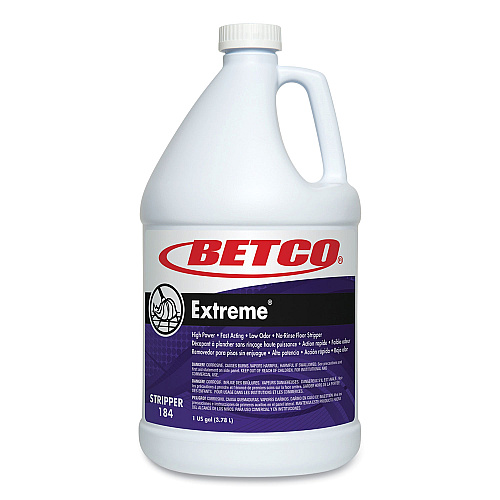 Betco Extreme High Power, Fast Acting, Low Odor, No-rinse Floor Stripper For Floor - 128 fl oz (4 quart) - Lemon Scent - Low Odor, Rinse-free - Green Bottle - 4 / Carton (1840400)