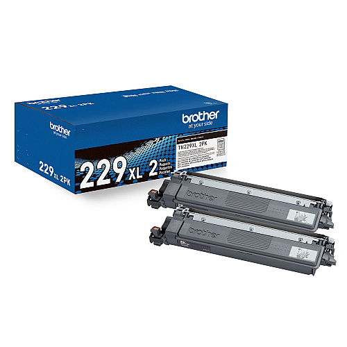 Brother TN229XL2PK High-Yield Toner, 3,000 Page-Yield, Black, 2/Pack