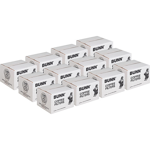 BUNN Flat Bottom Coffee Filters, 12 Cup Size, 250/Pack, 12 Packs/Carton  (BCF250CT) | OfficeCrave.com