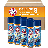 Arm &amp; Hammer Fabric and Carpet Foam Deodorizer, Fresh Scent, 15 oz Aerosol Spray, 8/Carton (3320000514CT)