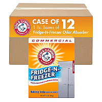 Arm &amp; Hammer Fridge-N-Freezer Pack Baking Soda, Unscented, Powder, 16 oz, 12/Carton (3320084011CT)