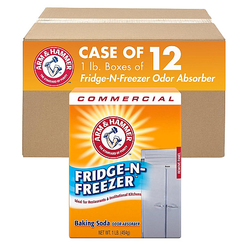 Arm & Hammer Fridge-N-Freezer Pack Baking Soda, Unscented, Powder, 16 oz, 12/Carton (3320084011CT)