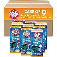 Arm &amp; Hammer Trash Can and Dumpster Deodorizer with Baking Soda, Sprinkle Top, Original, Powder, 42.6 oz Box, 9/Carton (3320084116CT)