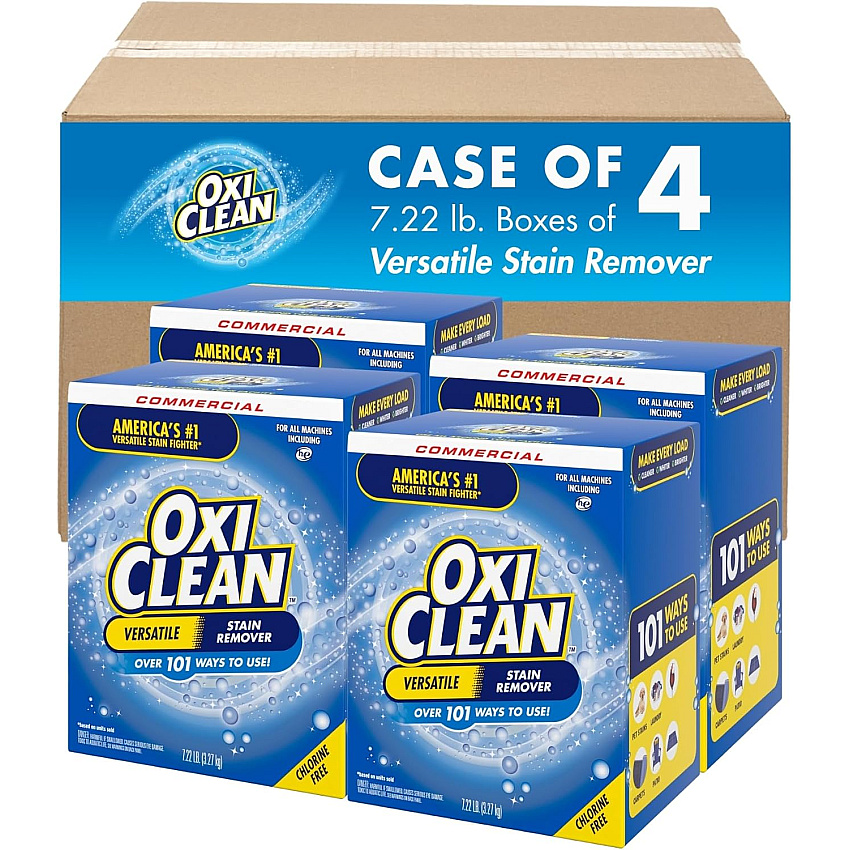 Versatile Stain Remover, Regular Scent, 7.22 lb Box, 4/Carton