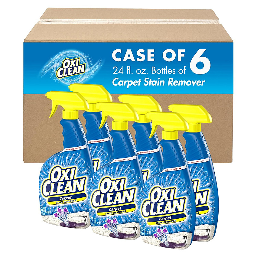 OxiClean Carpet Spot and Stain Remover, 24 oz Trigger Spray Bottle, 6/Carton (5703700078)