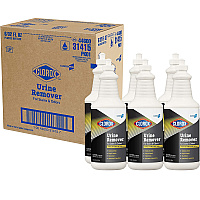 CloroxPro Urine Remover for Stains and Odors, 32 oz Pull top Bottle, 6/Carton (31415)