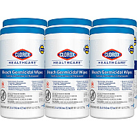 Clorox Healthcare Bleach Germicidal Wipes, 6" x 5", 150 Count Canister, Pack of 6 (35309CT)
