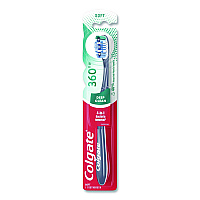 Colgate 360 Toothbrush, Soft, Randomly Assorted Colors 72 / Carton