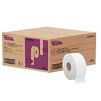 Cascades&reg; PRO Select Jumbo Toilet Paper Rolls, 2-Ply, 500-ft., 12 Rolls 2 Ply - 3.30" Width x 500 ft Length - White - Fiber - 12 / Carton (B080)