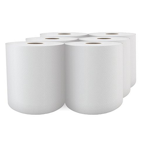 Cascades&reg; Select Roll Paper Towels, 1-Ply, White, 800-ft., 6 Rolls (H080)