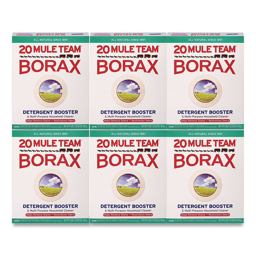 Dial 20 Mule Team Borax Laundry Booster, Powder, 6 Boxes/Carton (00201)