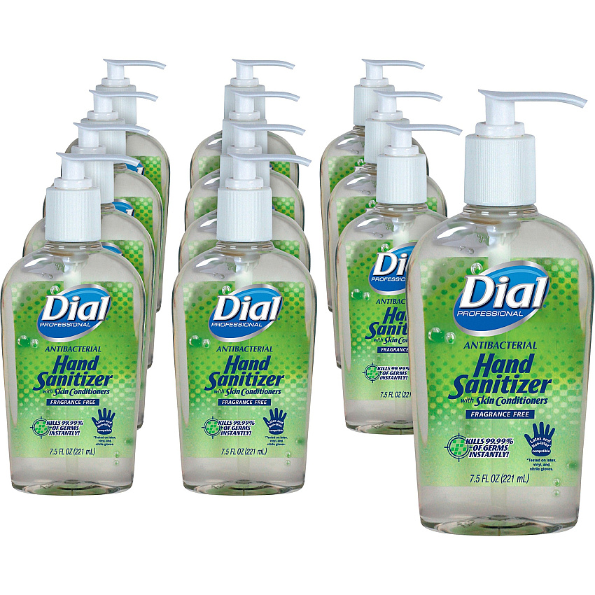 Dial Hand Sanitizer 7.50 fl oz - Pump Bottle Dispenser - Kill Germs - Hand - Clear - Fragrance-free, Dye-free - 1 Each (01585)