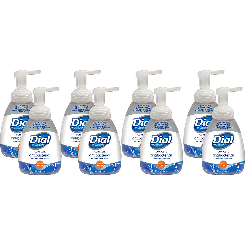 Dial Antibacterial Foaming Hand Wash, Original Scent, 7.5 oz, 8/Carton (02936CT)