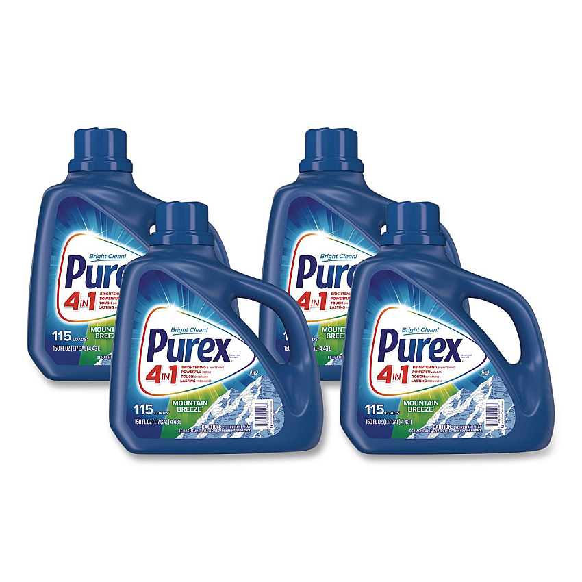 Purex&reg; Liquid Laundry Detergent, Mountain Breeze, 4 Bottles (05016CT)