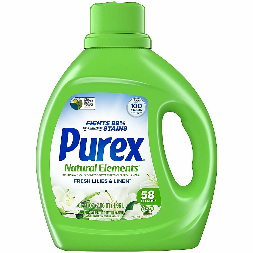 Purex&reg; Natural Elements Liquid Detergent, 66 fl oz (2.1 quart) (05649)