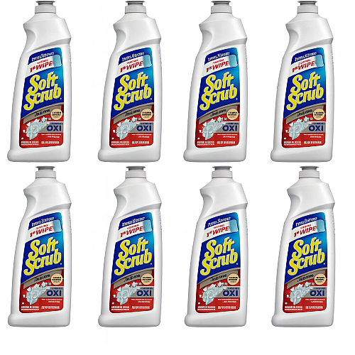 Soft Scrub Oxi Cleanser, Clean Scent, 24 oz Bottle, 8/Carton (07226)