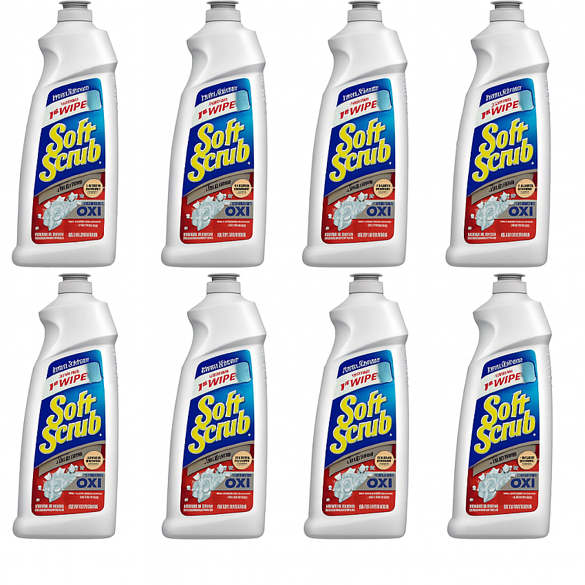 Soft Scrub Oxi Cleanser, Clean Scent, 24 oz Bottle, 8/Carton (07226)