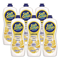 Soft Scrub All Purpose Cleanser, Lemon Scent 36 oz Bottle, 6/Carton (15020CT)