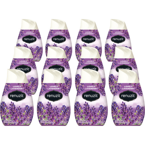 Renuzit Adjustables Air Freshener, Lovely Lavender, Solid, 7 oz, 12/Carton (35001CT)
