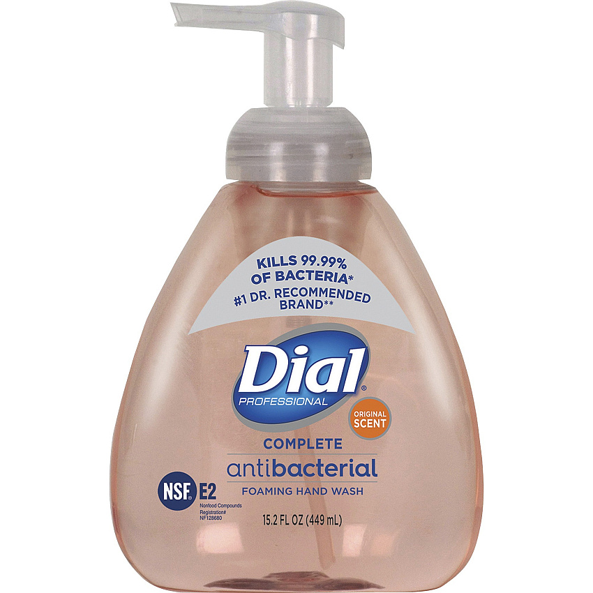 Dial Complete Antibacterial Foaming Hand Wash Original Scent - 15.20 oz - Pump Bottle Dispenser - Kill Germs - Hand - Antibacterial - Pink - 1 Each (98606)