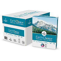 Domtar EarthChoice Office Paper, 92 Bright, 20 lb Bond Weight, 8.5 x 11, White, 500 Sheets/Ream, 10 Reams/Carton (2700)