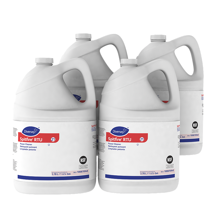 Diversey Spitfire Power Cleaner, Fresh Pine Scent, 3.78 L Container, 4/Carton (100870948)