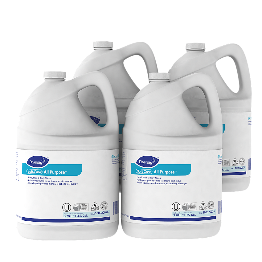 Diversey Soft Care All Purpose Liquid Refill, Gentle Floral Scent, 1 gal, 4/Carton (100920026)