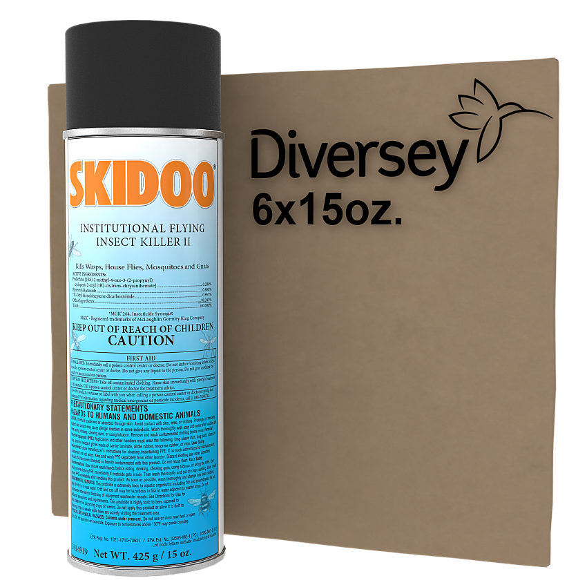 Diversey Skidoo Institutional Flying Insect Killer, 15 oz Aerosol Spray, 6/Carton (5814919)