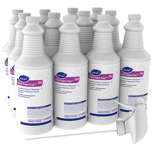 Suma Foam Free D9.6 Liquid Oven Cleaner and Degreaser, 32 oz Bottle, 12/Carton