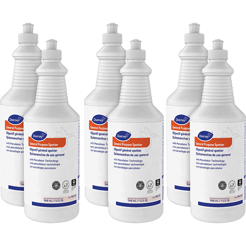 General Purpose Spotter, Floral Scent, Liquid, 1 qt Squeeze Bottle, 6/Carton