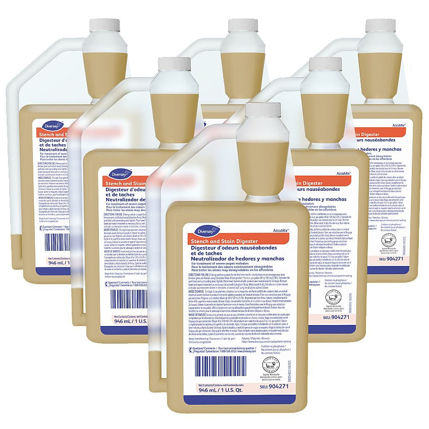 Diversey Stench & Stain Digester 32 fl oz (1 quart) - Floral Scent - 6 / Carton - Tan (904271)
