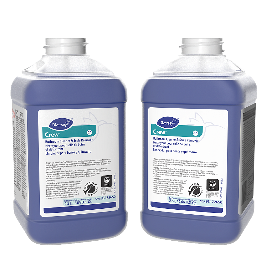 Diversey Crew Bath Cleaner & Scale Remover 84.5 fl oz (2.6 quart) - Fresh Clean Scent - Non-corrosive, Streak-free - Purple - 2 / Carton (93172650)