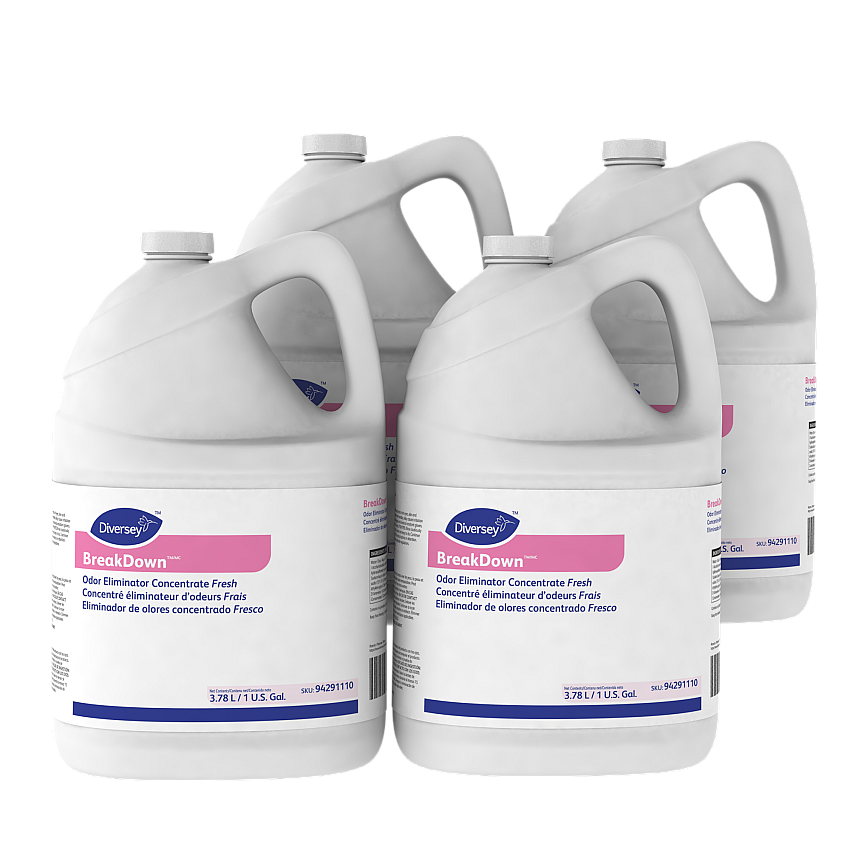 Diversey Breakdown Odor Eliminator, Fresh Scent, Liquid, 1 gal Bottle (94291110)