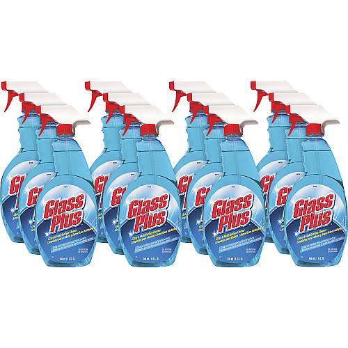 Glass Plus Glass Cleaner, 32 oz Spray Bottle, 12/Carton For Multipurpose - 32 fl oz (1 quart) - Recommended For: Grime Remover, Soil Remover, Dirt Remover, Grease Remover - Non Ammoniated, Non-streaking, Scent-free - Blue Bottle - 12 / Carton (94378CT)