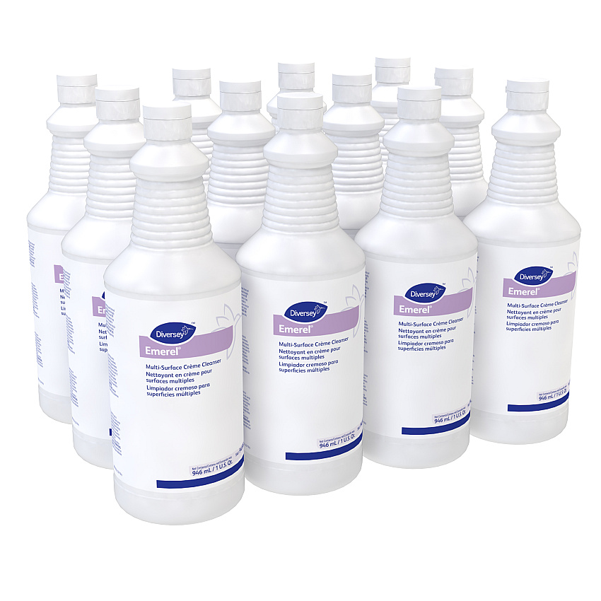 Diversey Emerel Multi-Surface Creme Cleanser, Fresh Scent, 32 oz Bottle, 12/Carton (94995295)