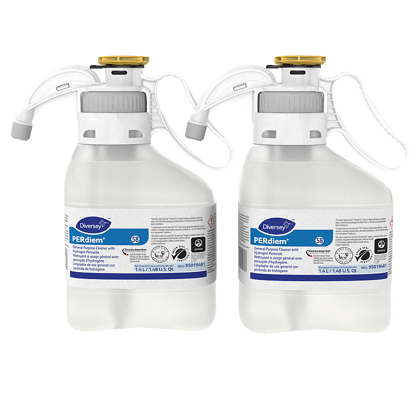 Diversey PERdiem Concentrated General Cleaner with Hydrogen Peroxide, 47.34 oz, Bottle, 2/Carton (95019481)