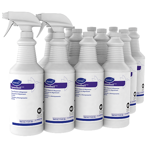 Diversey Speedball Heavy-Duty Cleaner, Citrus, Liquid, 1qt. Spray Bottle, 12/CT (95891164)