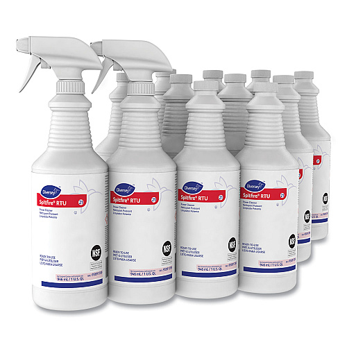 Diversey Spitfire Power Cleaner, Liquid, Fresh Pine Scent, 32 oz Spray Bottle, 12/Carton (95891789)