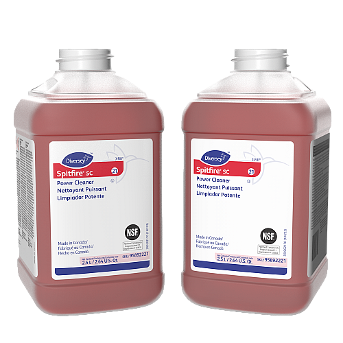 Diversey Spitfire SC Power Cleaner Ready-To-Use - 169.1 fl oz (5.3 quart) - Pine Scent - Rinse-free, Residue-free, Streak-free, No-mess, Heavy Duty, Kosher - Red Bottle - 2 / Carton (95892221)