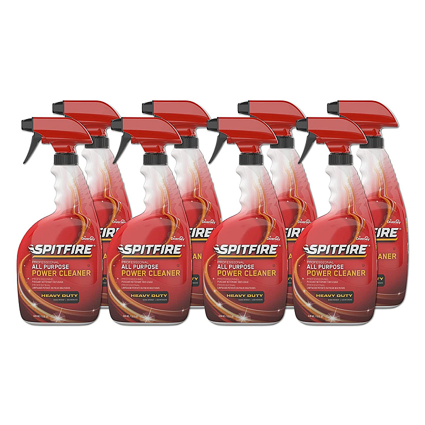 Diversey Spitfire Power Cleaner Ready-To-Use - 32 fl oz (1 quart) - Fresh ScentSpray Bottle - 8 / Carton - Heavy Duty - Red (CBD540014)