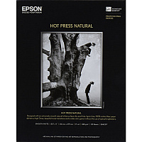 Epson Hot Press Natural Fine Art Paper, 17 mil, 13 x 19, Smooth Matte Natural, 25/Pack (S042320)