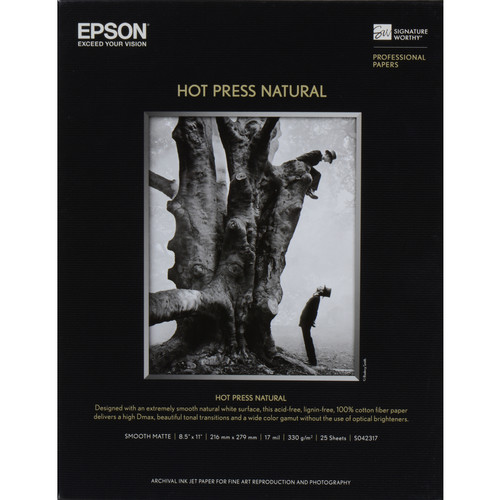 Epson Hot Press Natural 13"x19" 25 sheets (S042320)