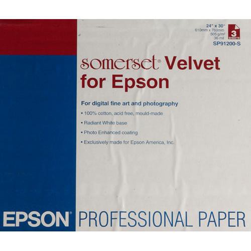 Epson Somerset Velvet 505 gsm (36" x 44", 10 sheets) (SP91201)