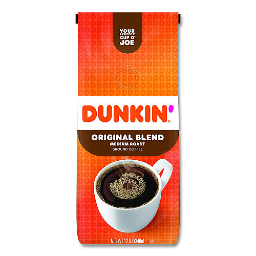 Dunkin Donuts Original Blend Coffee, Dunkin Original, 12 oz Bag (00046)