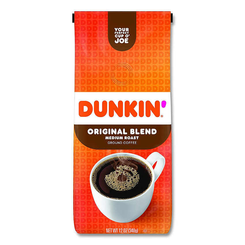 Dunkin Donuts Original Blend Coffee, Dunkin Original, 12 oz Bag (00046)