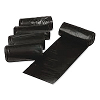 Low Density Can Liners, 56 Gal, 1.5 Mil, 43" X 47", Black, 10 Bags/roll, 10 Rolls/carton