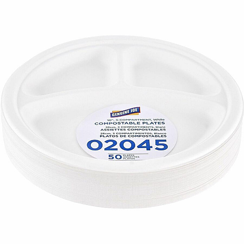 Genuine Joe BPI Certified Compostable Paper Plate (02045)