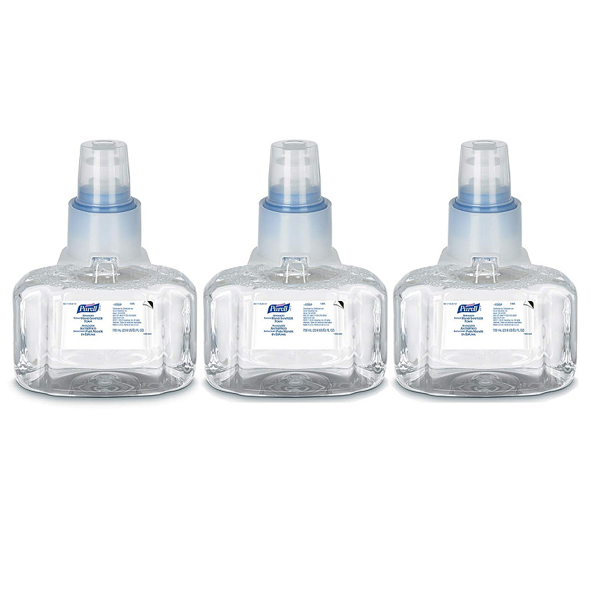 PURELL Advanced Hand Sanitizer Foam, For LTX-7 Dispensers, 700 mL Refill, Fragrance-Free, 3/Carton (130503CT)